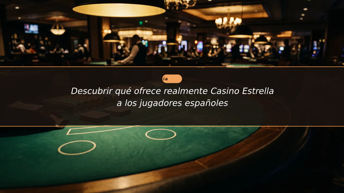 Descubrir qué ofrece realmente Casino Estrella a los jugadores españoles