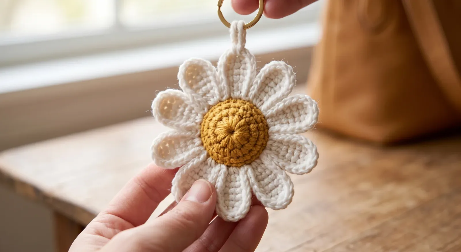 Daisy Bag Charm close-up preview