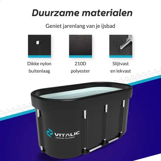 XL Opvouwbaar Ijsbad - 2- persoons Volwassenen en kinderen - Duurzaam matriaal weerbestendig - Ice Bath bucket Dompelbad - ZitBadXL.nl