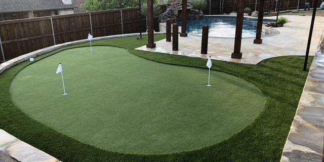 golf putting green installation Murfreesboro TN backyard custom