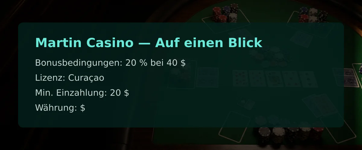 Martin Casino � Auf einen Blick