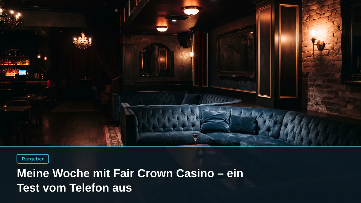Meine Woche mit Fair Crown Casino – ein Test vom Telefon aus