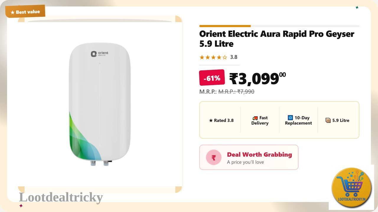 Grab Orient Electric – Just ₹3099 | Loot Lo Grab Orient Electric – Just ₹3099 | Loot Lo