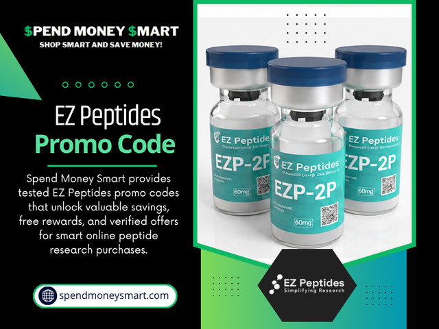 This is the kind of resource that earns a permanent spot in a researcher's pre-purchase routine. You visit once, find a working EZ Peptides promo code, apply it at checkout, and move on. The whole process fits inside the time it takes to load the EZ Peptides product page.

For More Information: https://spendmoneysmart.com/store/ez-peptides/

Read Our Blogs:
https://limitlessbiotechcodes.wordpress.com
https://spendmoneysmartcoupons.tumblr.com
https://medium.com/@spend_moneysmart/

Related Links:
https://heylink.me/spendmoneysmart
https://gravatar.com/limitlessbiotechcodes
https://myanimelist.net/profile/spend_moneysmart