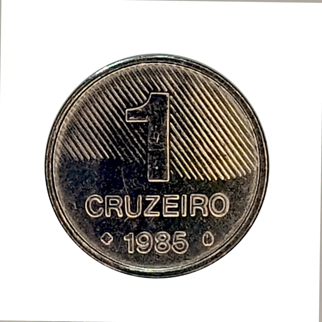 Moeda de 1 Cruzeiro 1985 Comemorativa FAO. SOBERBA KM# 598