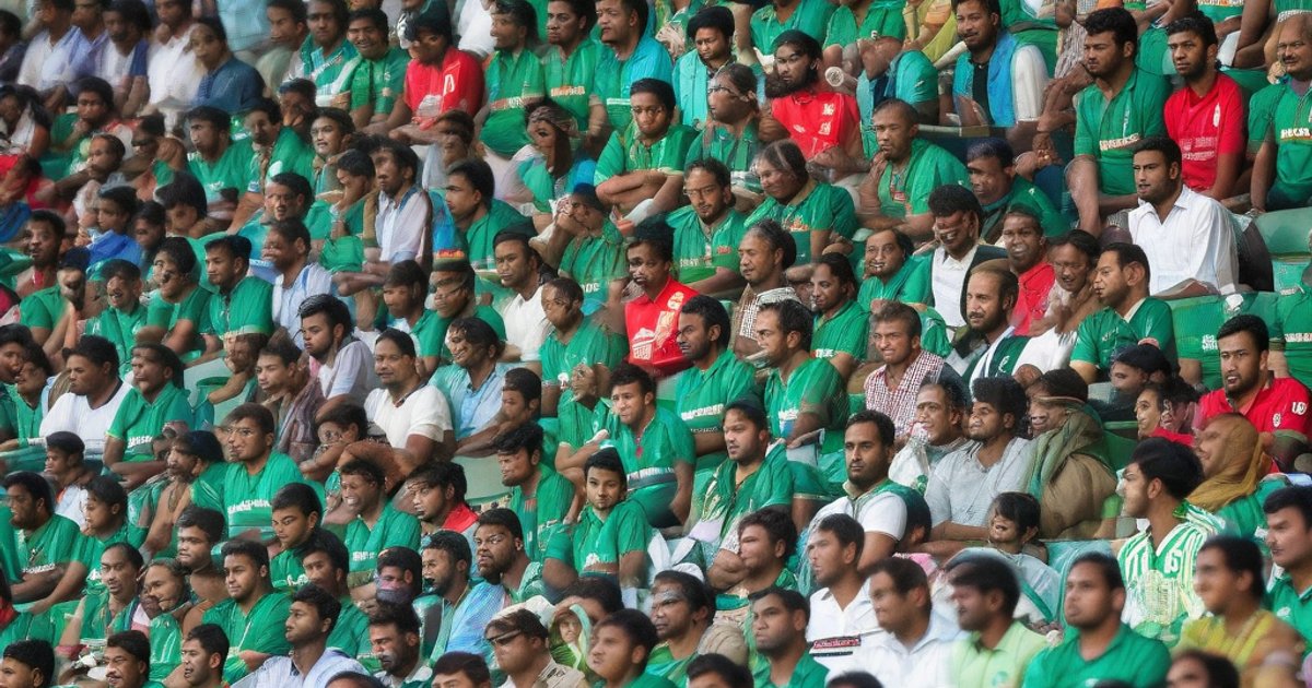 A display of Bangladesh national football team jerseys in a retail store, showcasing the new design with national colors and