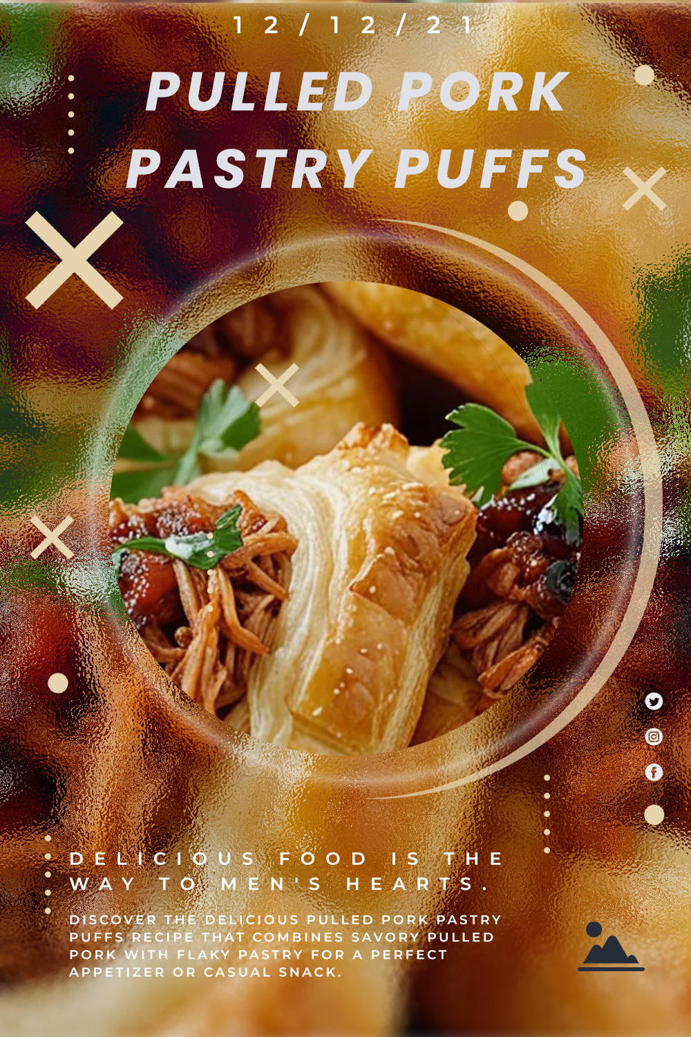 Pulled Pork Pastry Puffs