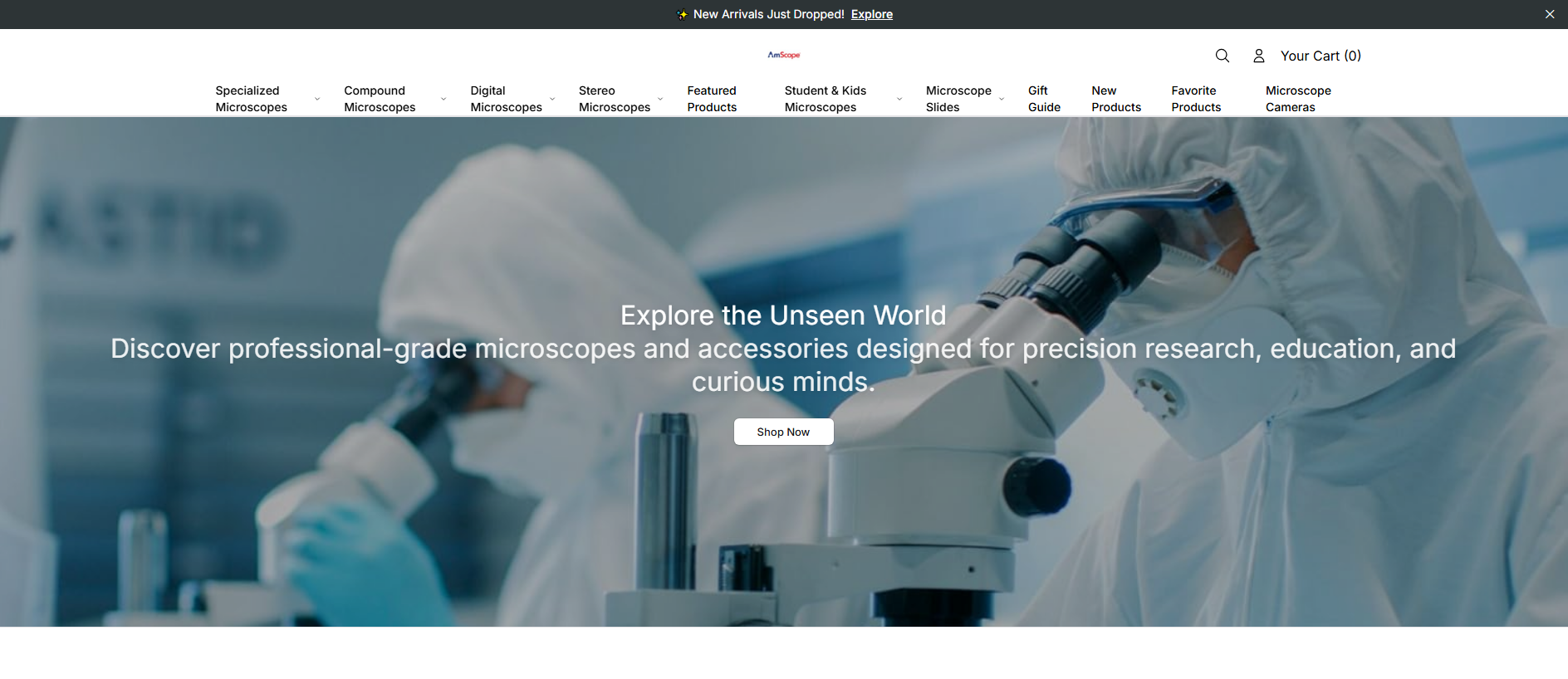 Stored capture of amscope.shop
