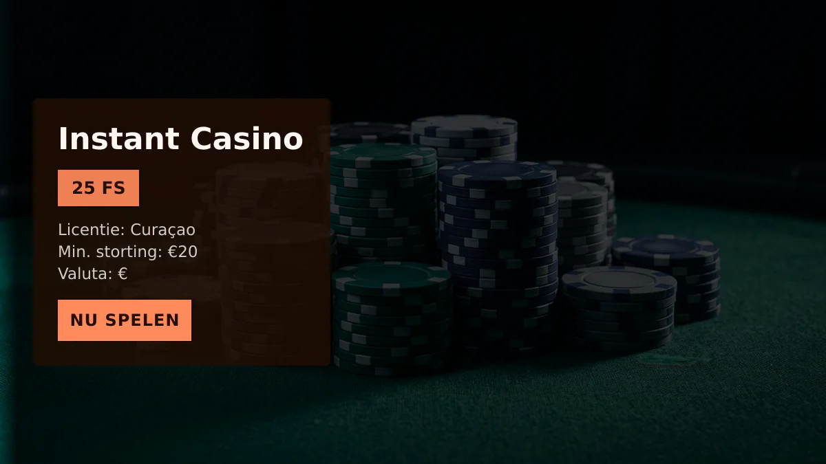 Instant Casino — welkomstbonus 200% tot €7.500 + 25 FS, betalingen: Visa, Mastercard, Sofort, Giropay, Pix