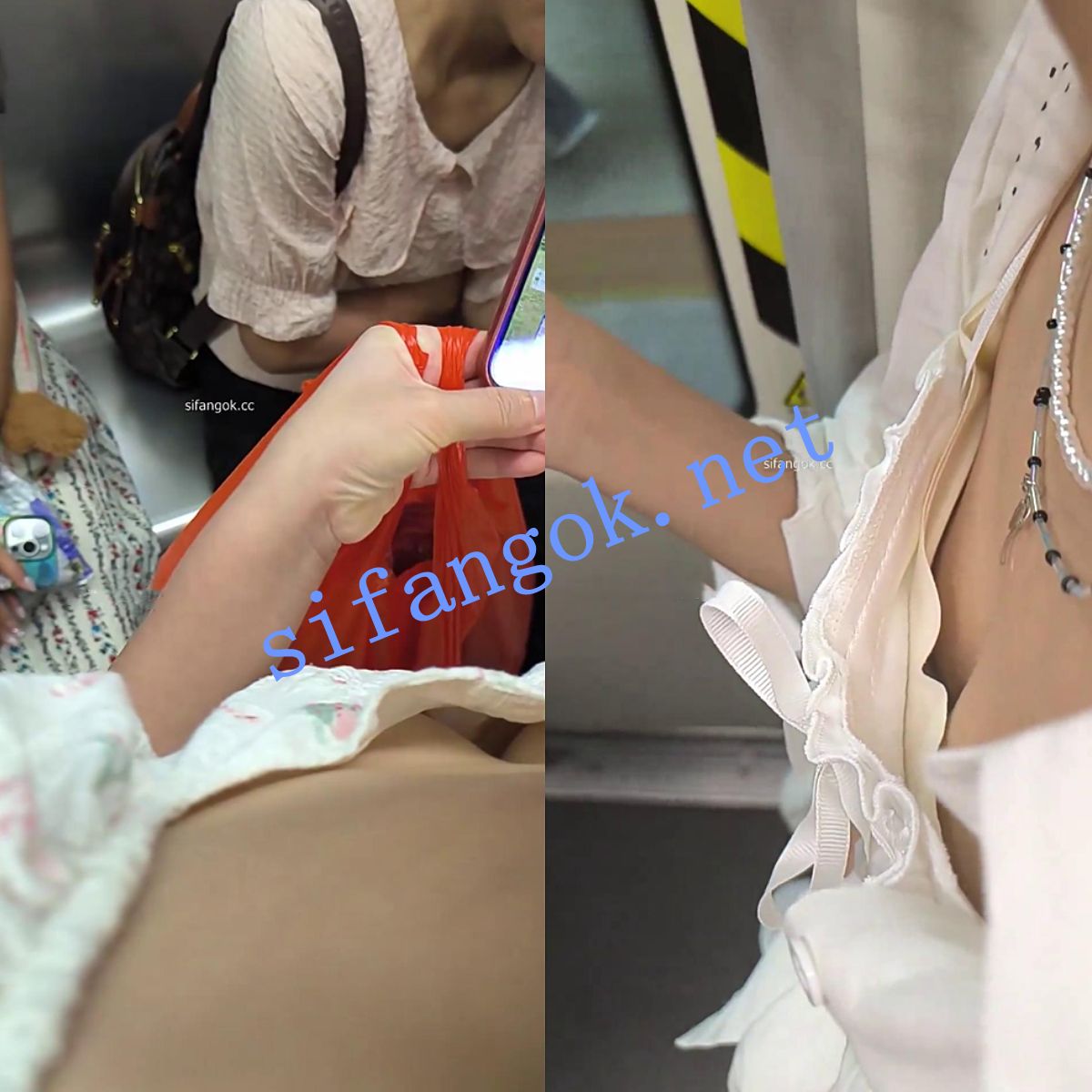 ❤️【高抄拍胸】地铁高抄拍胸 第一视角若隐若现