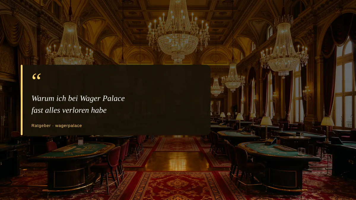 Warum ich bei Wager Palace fast alles verloren habe