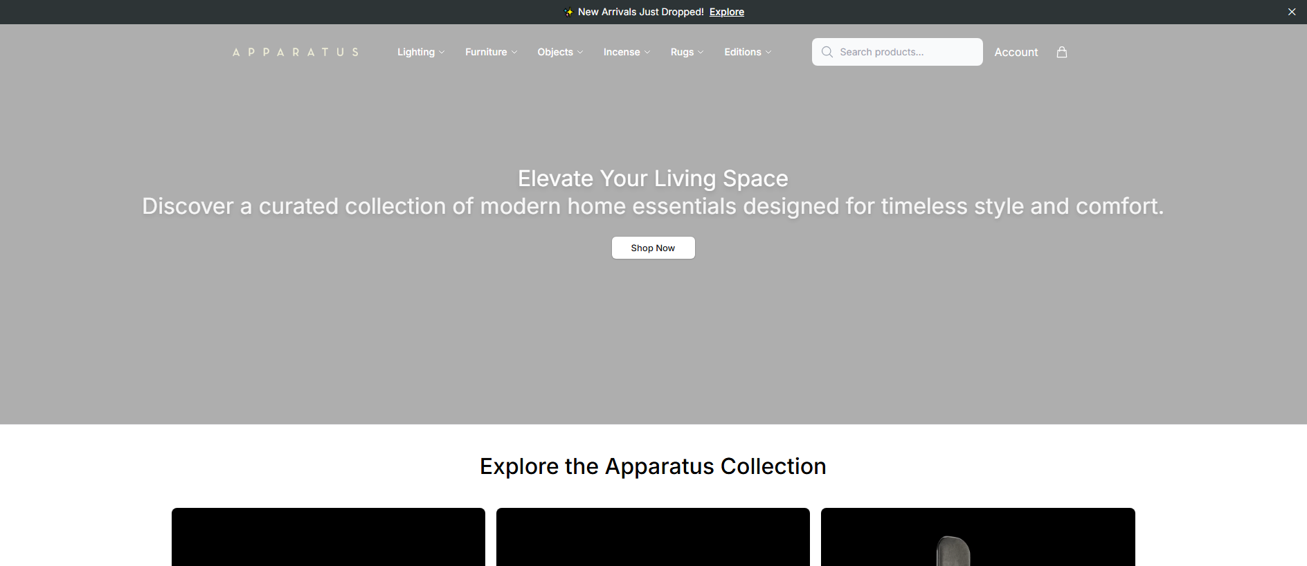 Stored capture of apparatusstudiohq.shop
