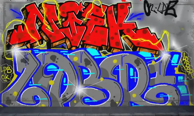 Graffiti artwork by LPBER