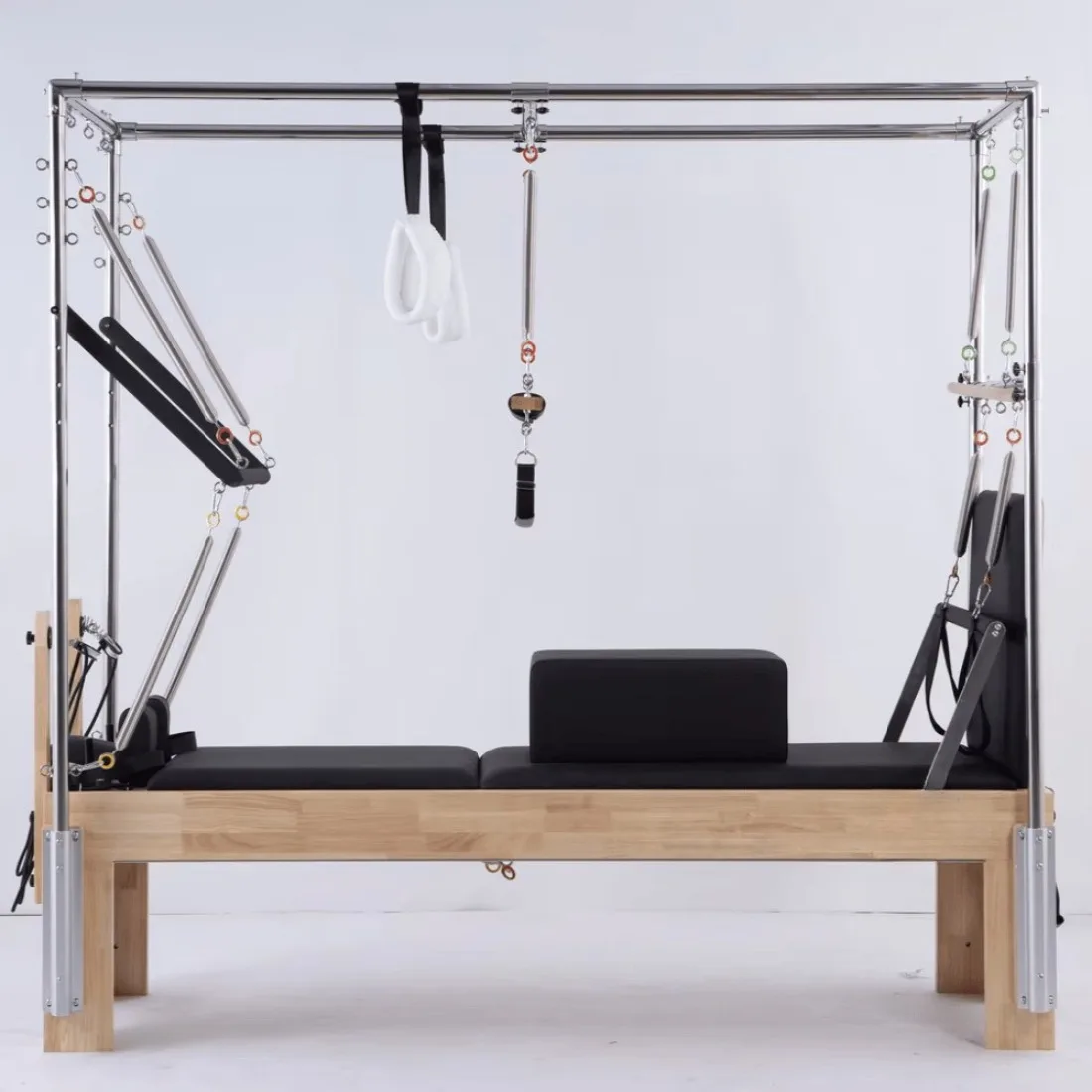 Premium Studio Wood Pilates Reformer Machine Kit Barrel Chair & Spine Corrector on Sale High Quality Fitness Equipment view 4