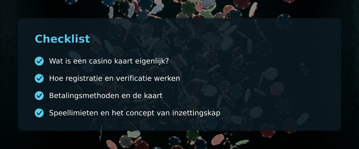 Casino kaart: hoe werkt betaling en limietcontrole voor de serieuze speler — Checklist