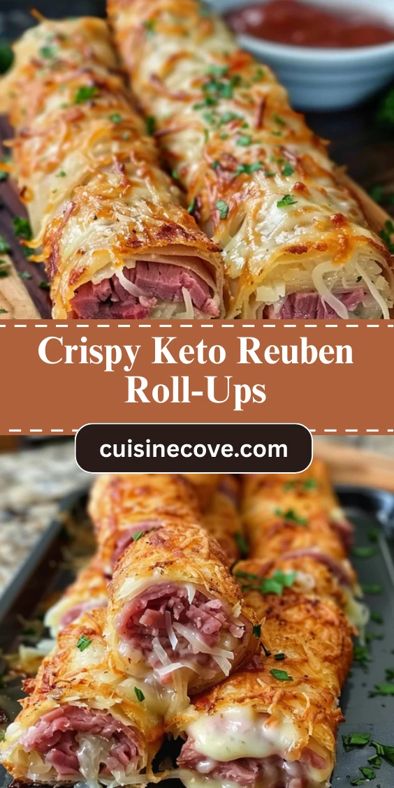 Keto Crispy Reuben Roll-Ups – Low Carb & Cheesy