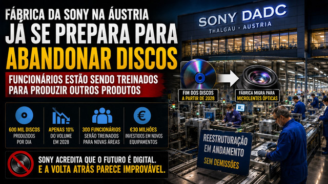 Maior fábrica de discos da Sony já está abandonando a produção de jogos físicos