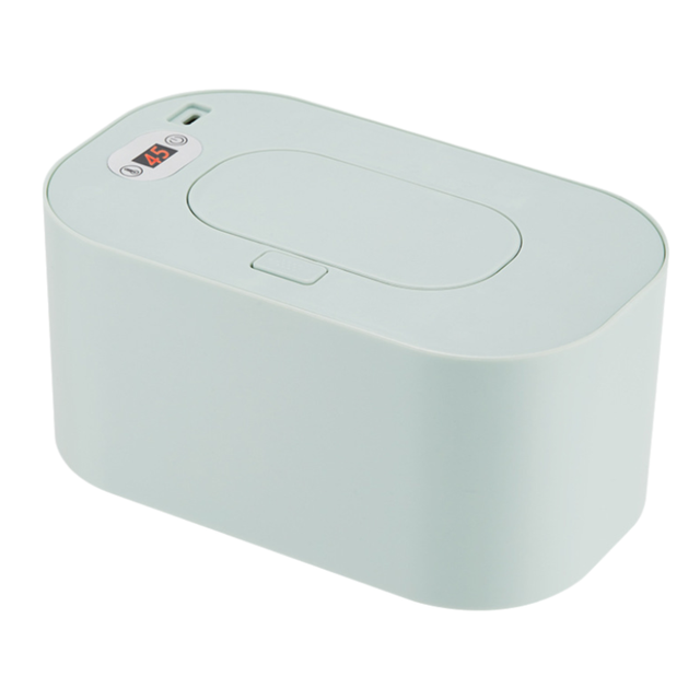 Green Portable USB Baby Wipe Warmer with LED Display and Top-Heating Moisture Protection – Intelligent Constant Temp Dispenser Case for Travel and Home