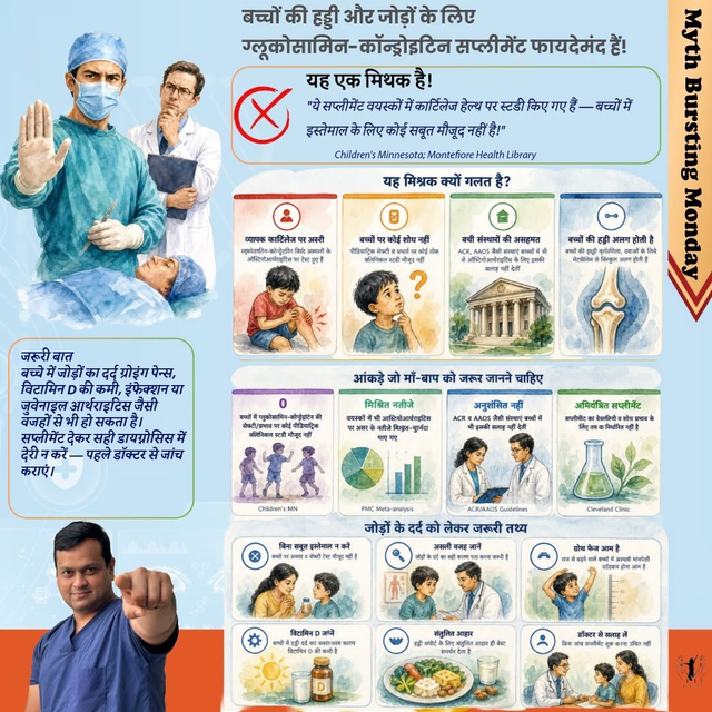 मिथक बनाम तथ्य: क्या ग्लूकोसामिन-कॉन्ड्रोइटिन सप्लीमेंट बच्चों की हड्डियों के लिए फायदेमंद हैं?