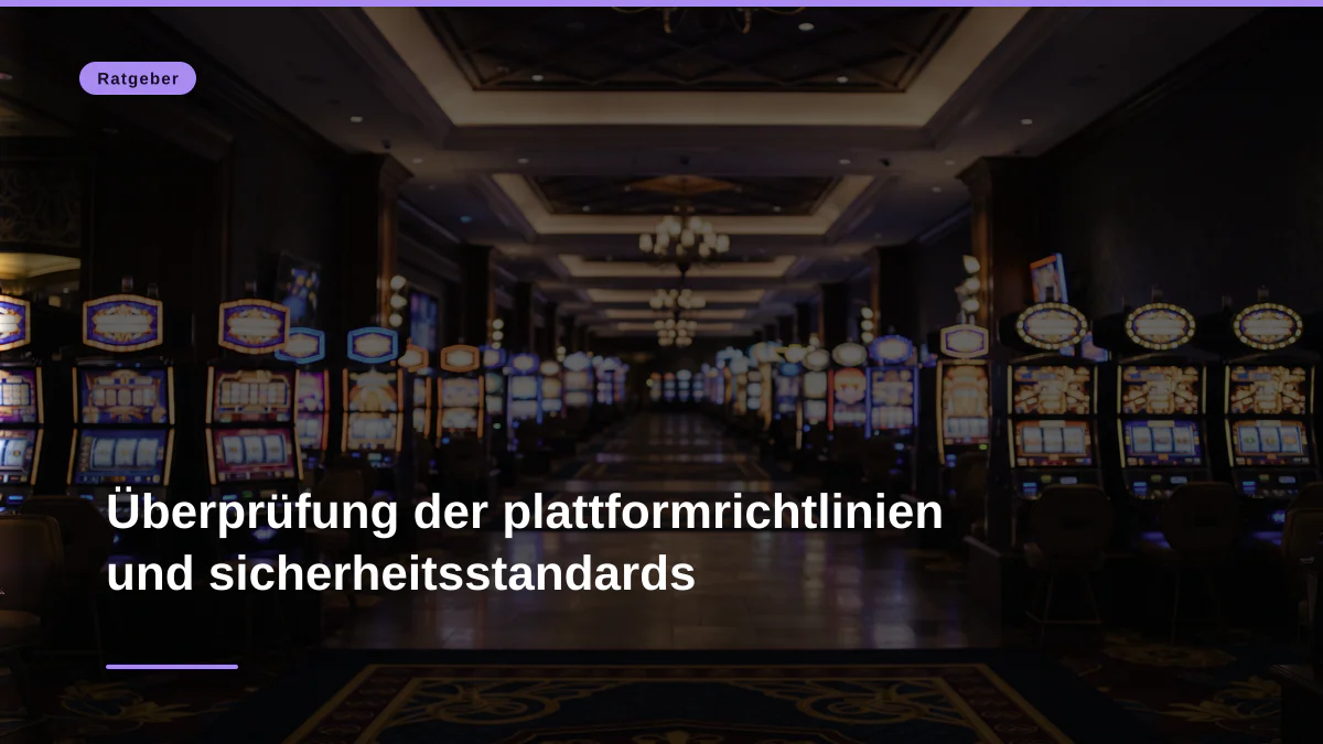 Überprüfung der plattformrichtlinien und sicherheitsstandards