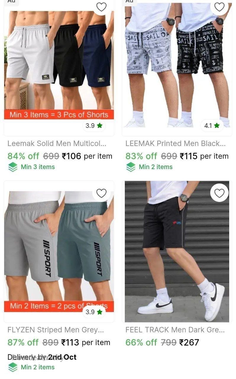 Men S Shorts – Just 84% OFF | Lowest Price Deal