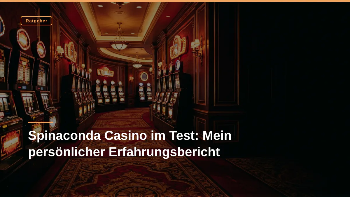 Spinaconda Casino im Test: Mein persönlicher Erfahrungsbericht