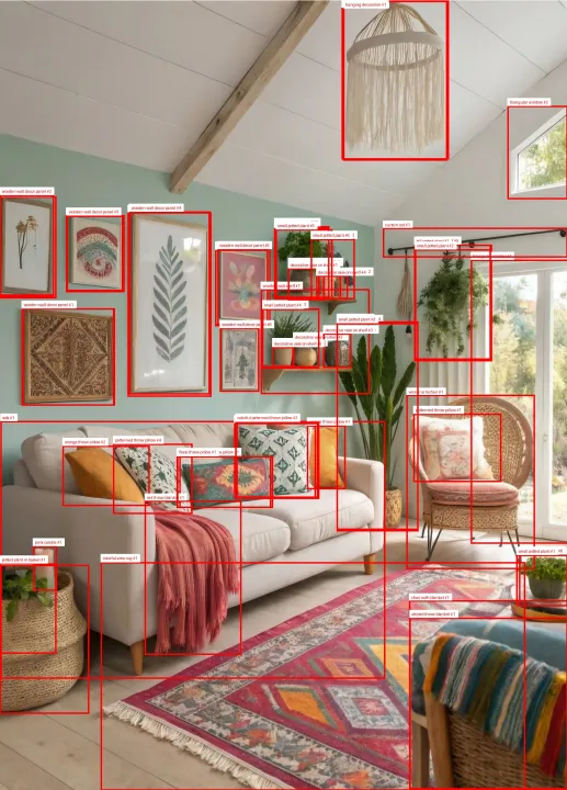 Vismayam-V01 detection results on interior scene