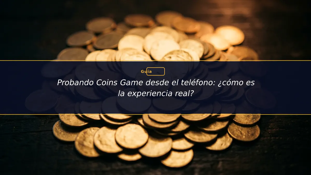 Probando Coins Game desde el teléfono: ¿cómo es la experiencia real?