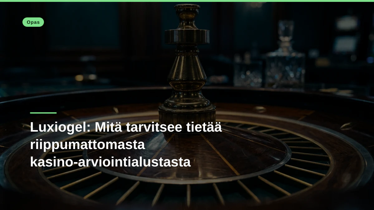 Luxiogel: Mitä tarvitsee tietää riippumattomasta kasino-arviointialustasta