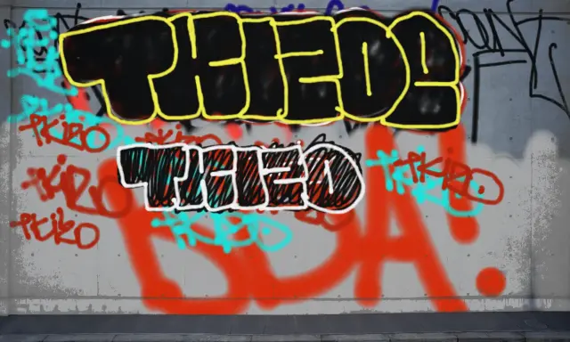 Graffiti artwork by Tkiz