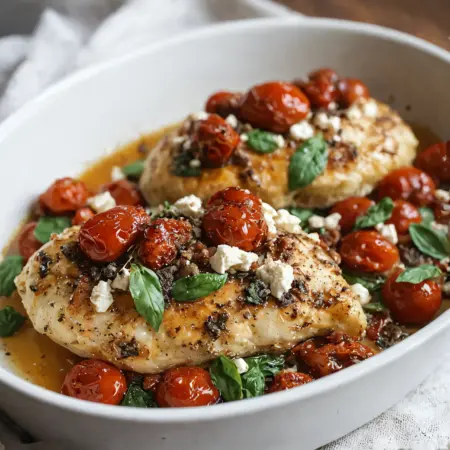 Baked Chicken with Feta and Tomatoes