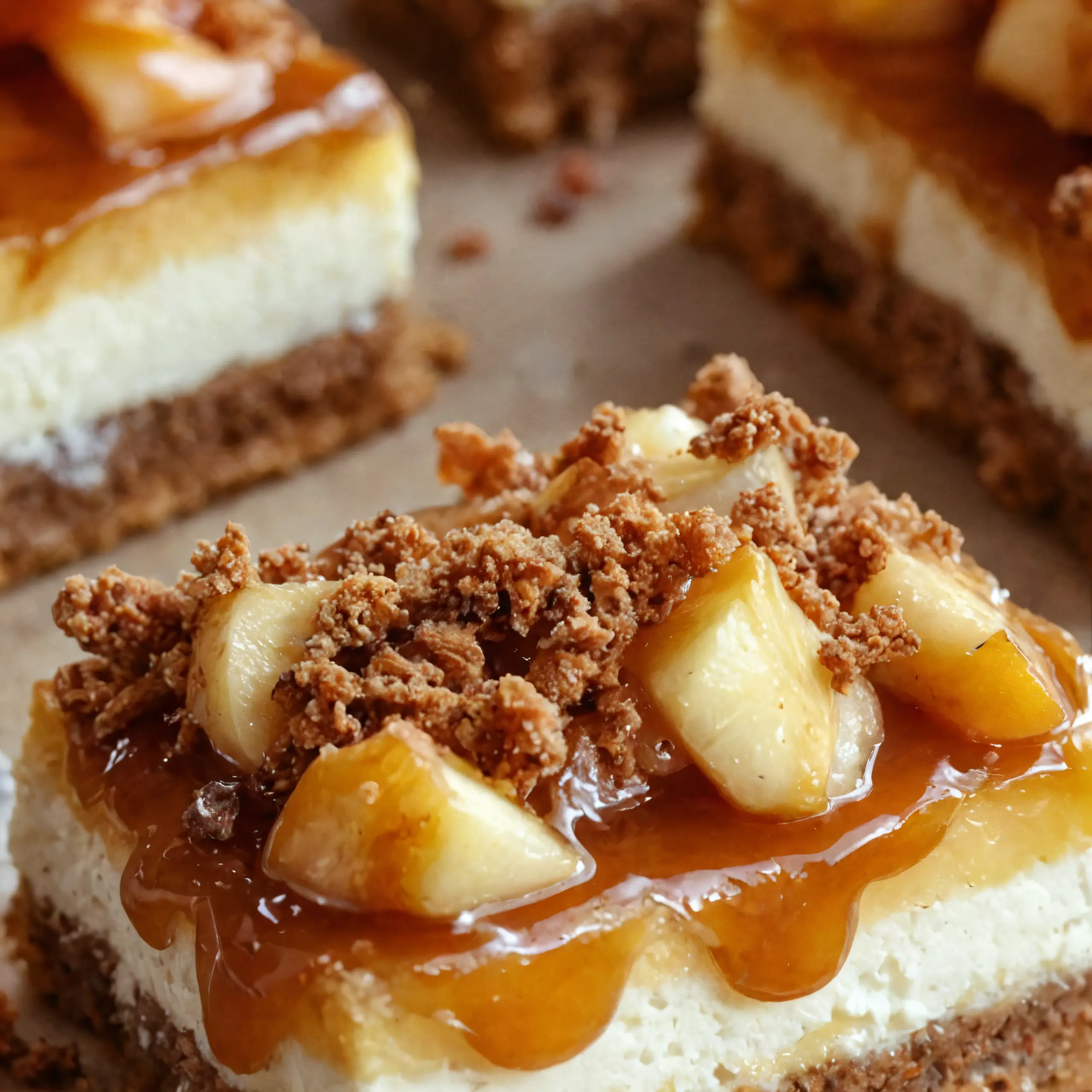 Caramel Apple Cheesecake Bars – Indulgent Dessert
