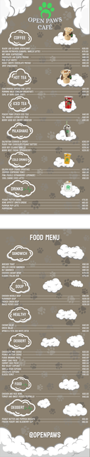 Open Paws Original Menu