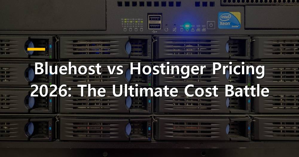 Bluehost vs Hostinger pricing comparison banner