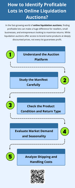 Identifying profitable lots in an online liquidation auction requires careful research and strategy. Review product categories, condition reports, and retail values before bidding. Check demand trends and resale margins to ensure potential profits. Comparing similar lots and analyzing shipping or handling costs can further maximize your overall return on investment. To know more visit here https://www.auctionmasters.com/