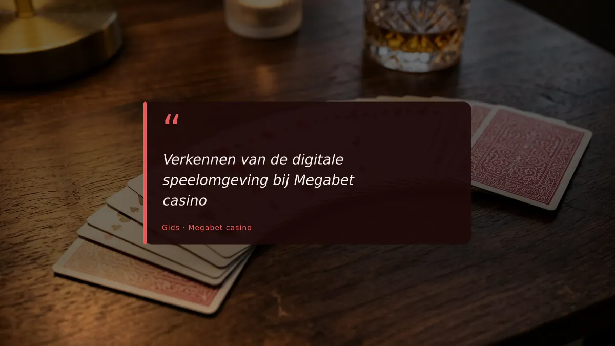 Verkennen van de digitale speelomgeving bij Megabet casino