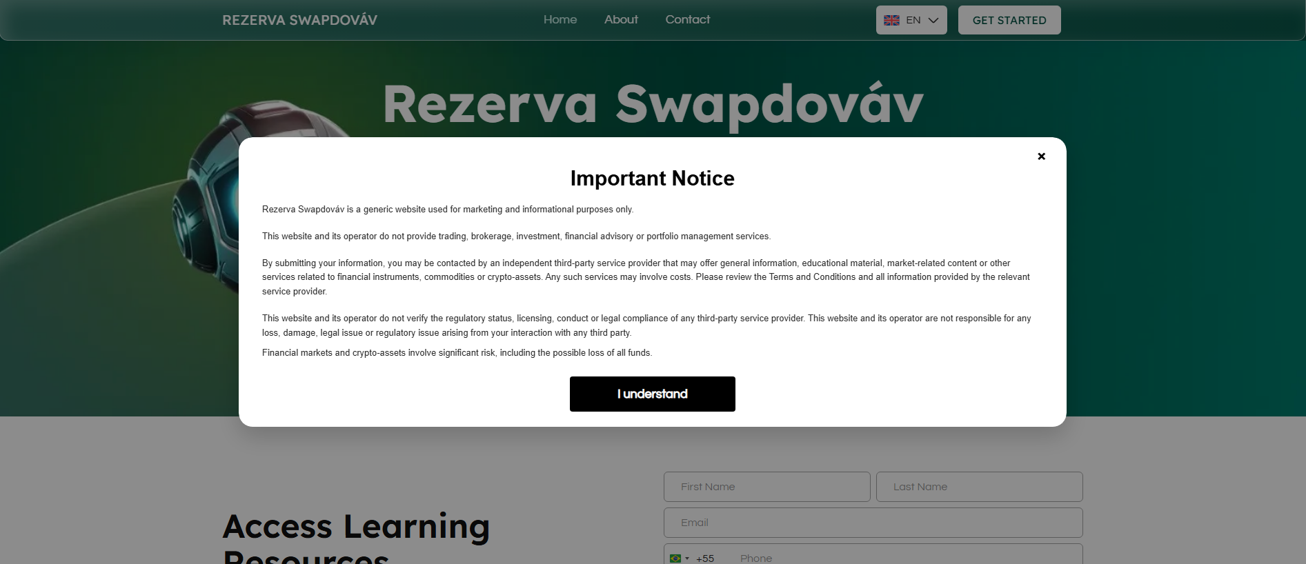 Screenshot of rezervaswapdovav.live