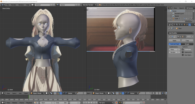 Violet Clothes Progress