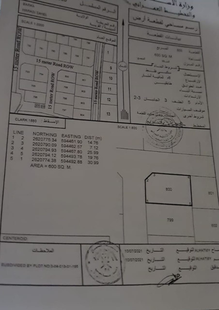 ارضين منفردات ليست شبك في بركاء الحرادي الساحل رقم القطعة 796-800