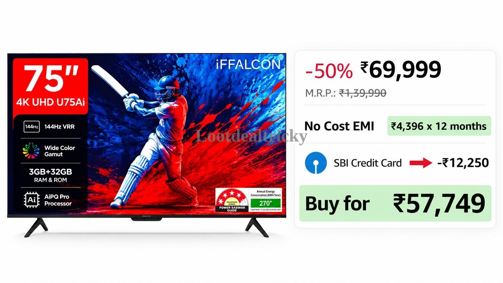 Iffalcon 75inch 4k – Just ₹12250 | Top Unbeatable Deal