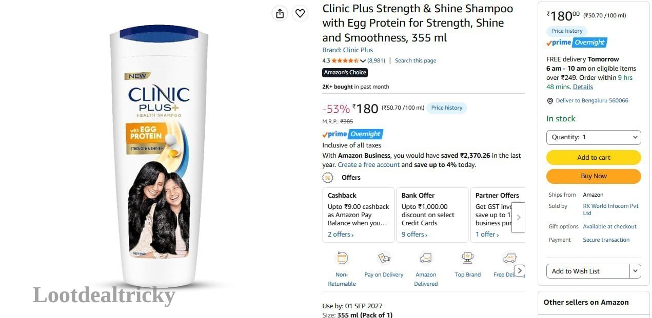 Clinic Plus Strength – Just ₹180 | Exclusive Sale Discount Clinic Plus Strength – Just ₹180 | Exclusive Sale Discount