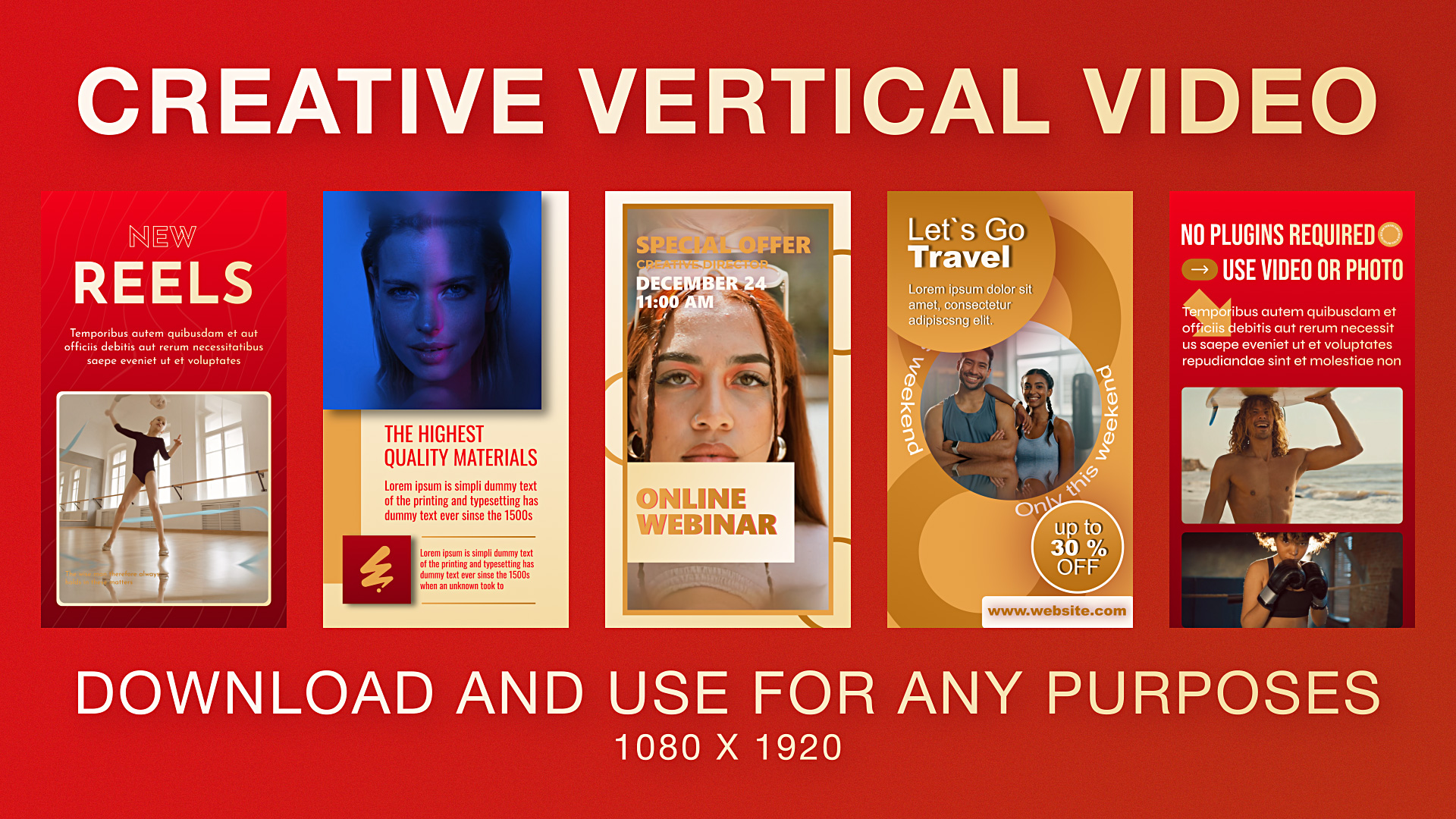 Vertical Slideshow Reels Red Gold Vertical Slideshow Reels Red Gold