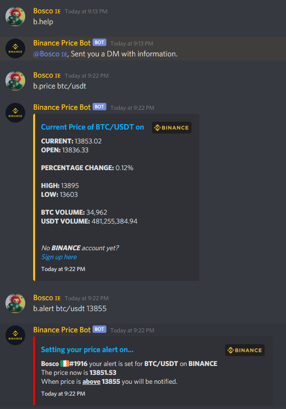 Binance Price Bot Discord Bots Top.gg