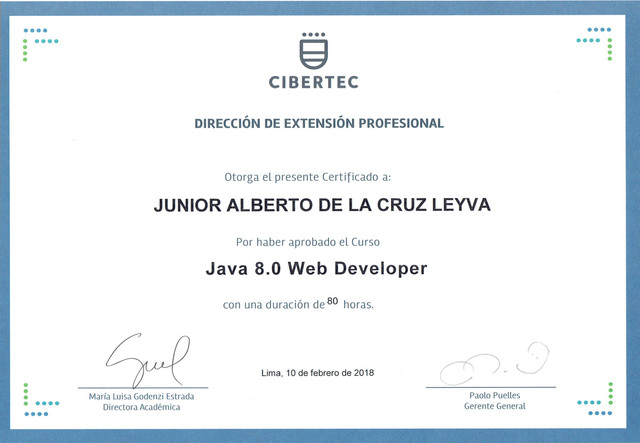 Certificado Java Web