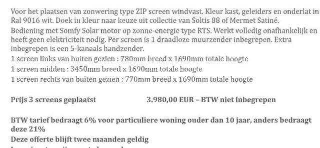 zonwering