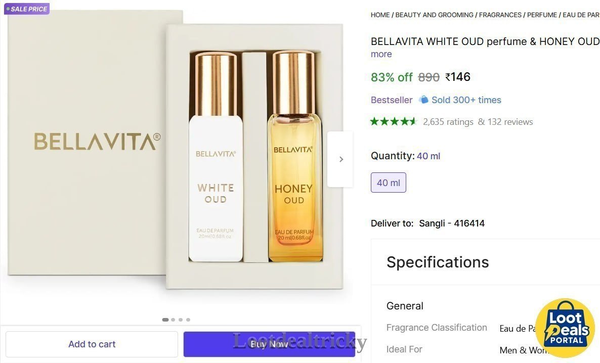 Looto Bellavita Eau – Amazing Price Drop @ ₹146 Looto Bellavita Eau – Amazing Price Drop @ ₹146