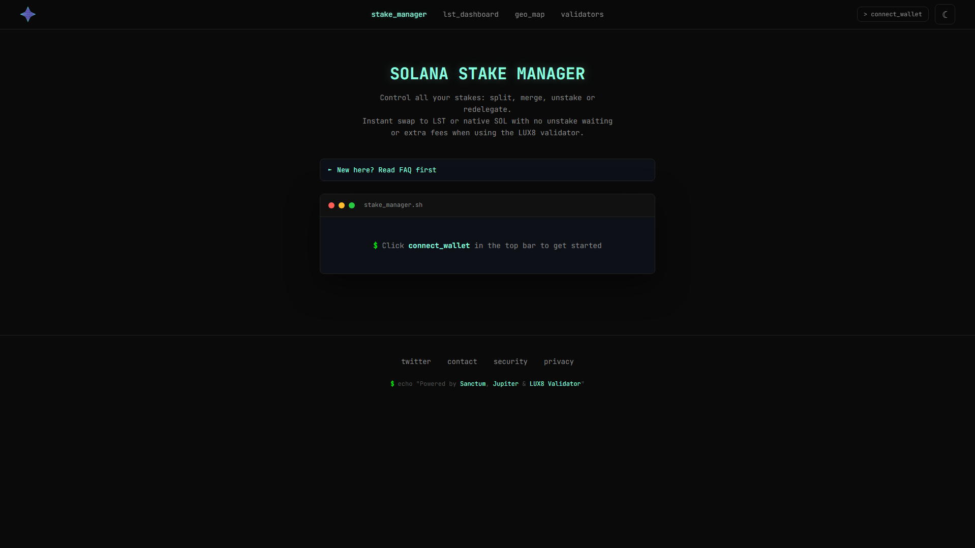 Screenshot of stake-manager.com