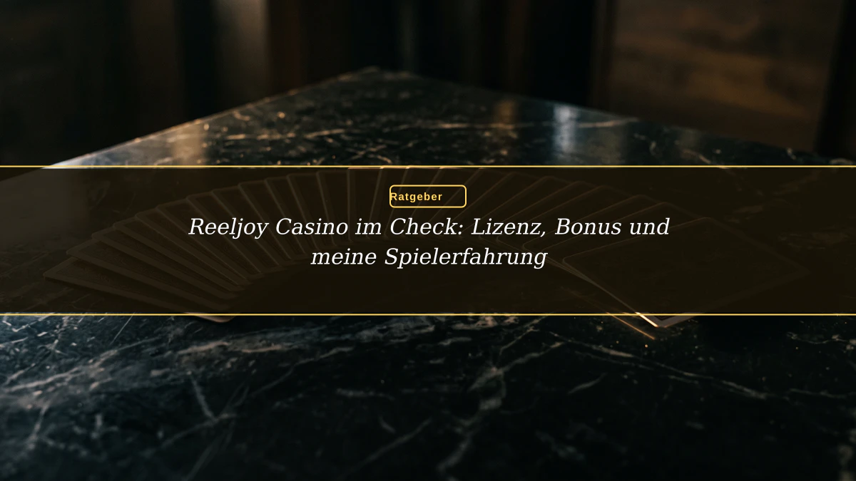 Reeljoy Casino im Check: Lizenz, Bonus und meine Spielerfahrung