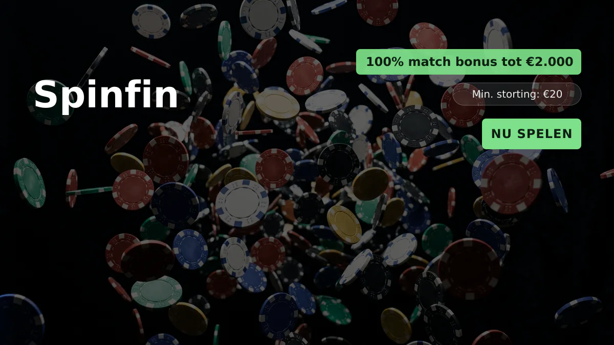 Spinfin casino — welkomstbonus 100% match bonus tot €2.000 + 150 FS, betalingen: Visa, Mastercard, Skrill, Neteller, Paysafecard