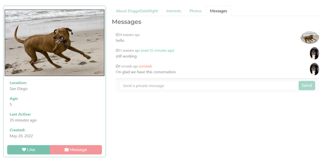 message page